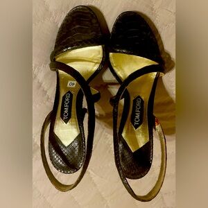 Tom ford heels snake skin pattern